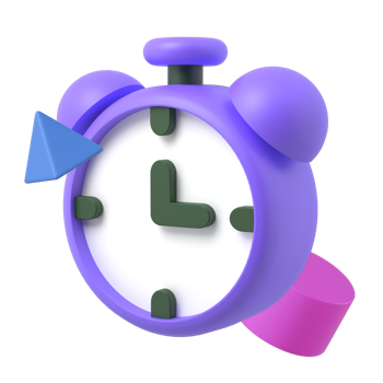 3d icon of clock